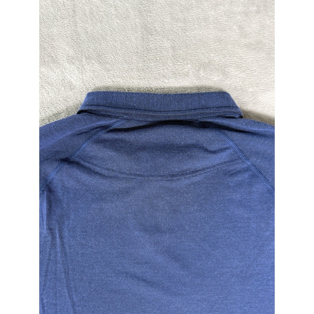 Rhone Shirt Mens Medium Blue Delta Pique Golf Performance Polo - Picture 10 of 10